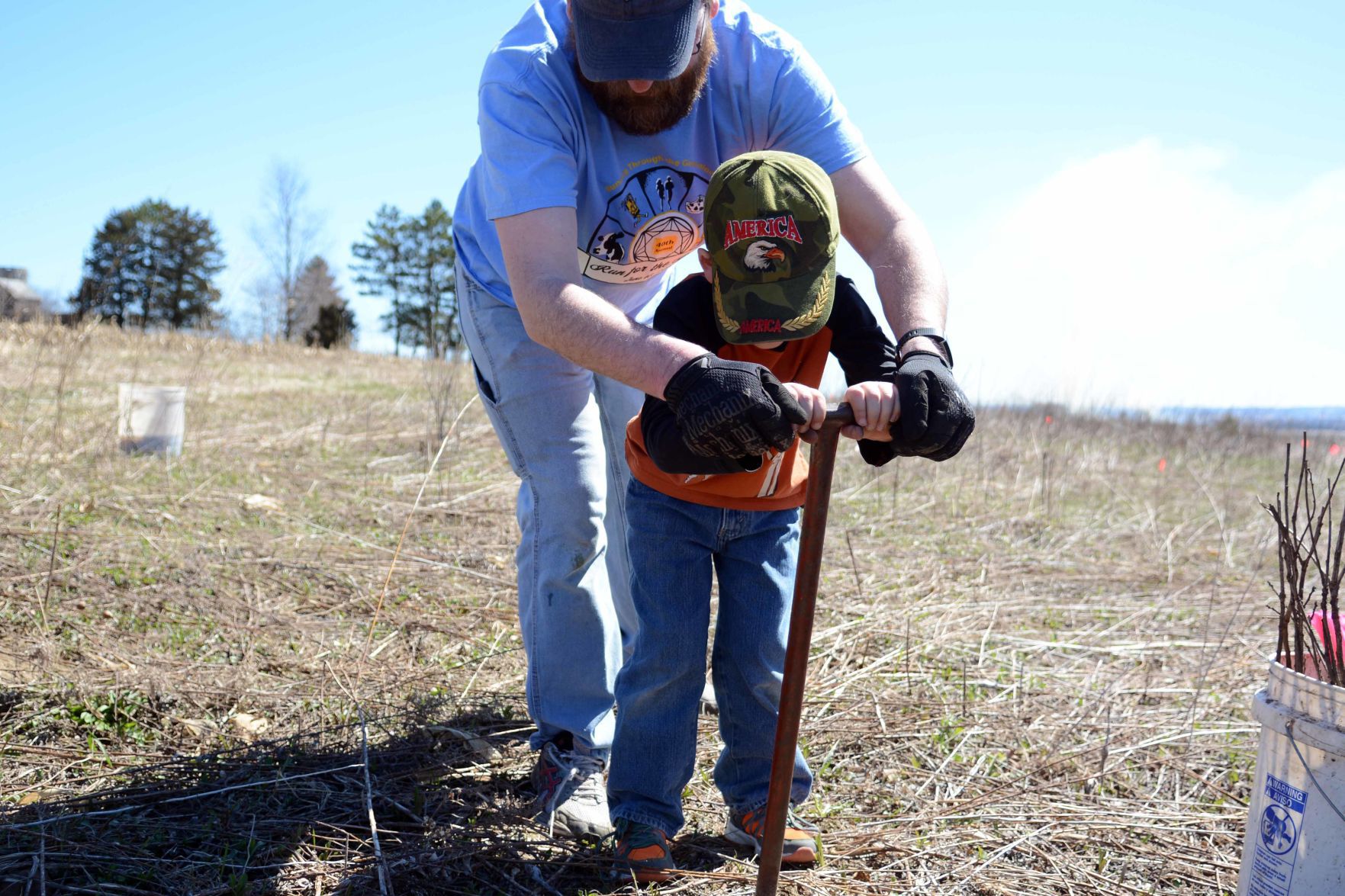 Earth Day tree planting in Baraboo Hills, April 20